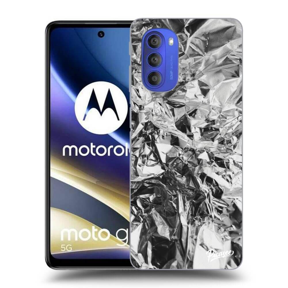 Motorola Moto G51 Hülle - Schwarzes Silikon - Chrome