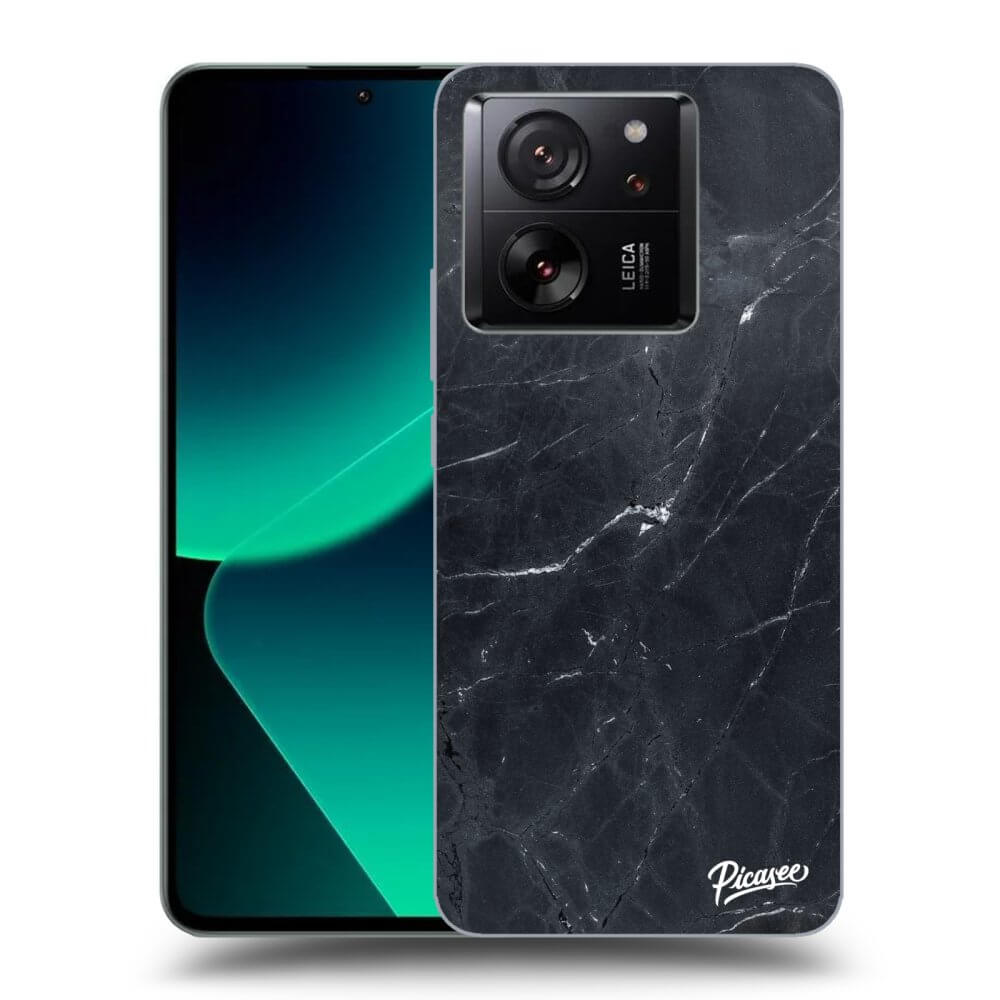 Xiaomi 13T Hülle - Transparentes Silikon - Black Marble