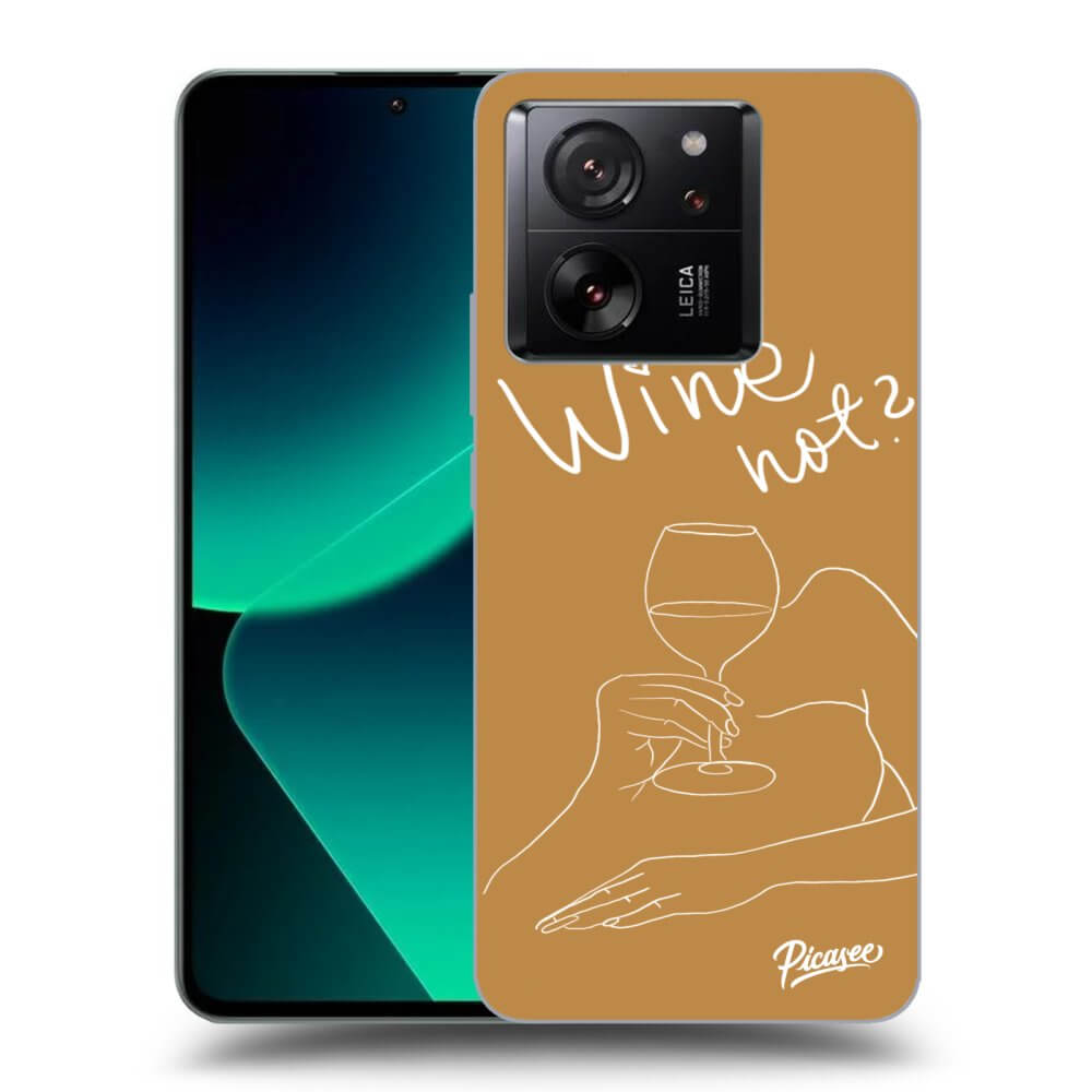 Xiaomi 13T Pro Hülle - Schwarzes Silikon - Wine Not