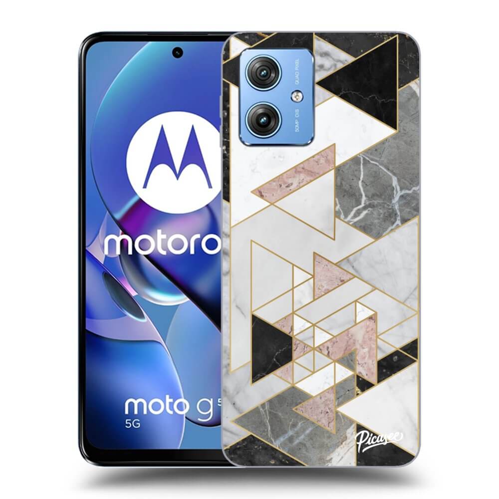 Motorola Moto G54 5G Hülle - Transparentes Silikon - Light Geometry