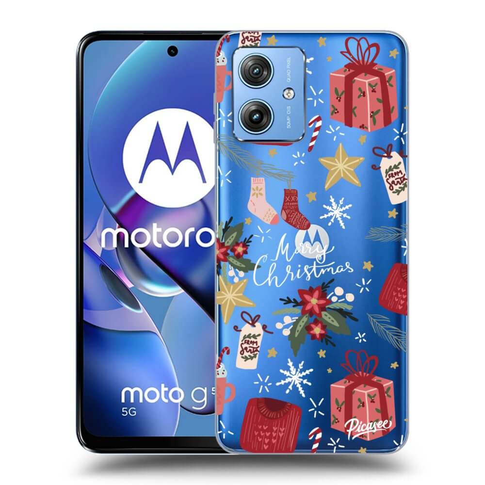 Motorola Moto G54 5G Hülle - Transparentes Silikon - Christmas