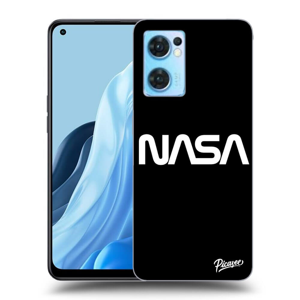 OPPO Reno 7 5G Hülle - Schwarzes Silikon - NASA Basic