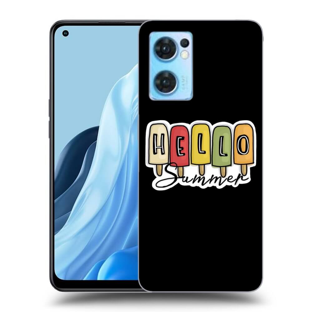 OPPO Reno 7 5G Hülle - Schwarzes Silikon - Ice Cream