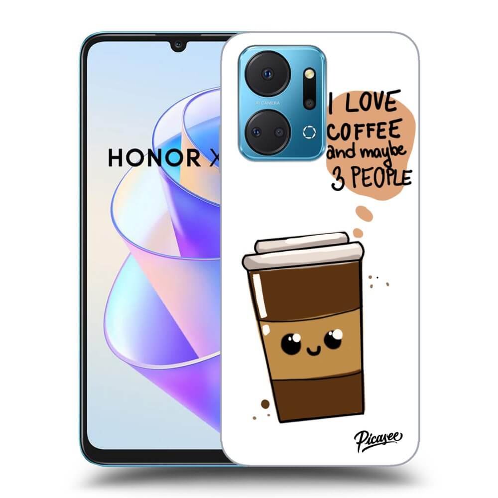 Honor X7a Hülle - Transparentes Silikon - Cute Coffee