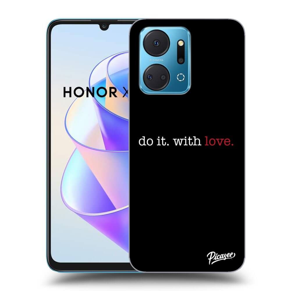 Honor X7a Hülle - Schwarzes Silikon - Do It. With Love.