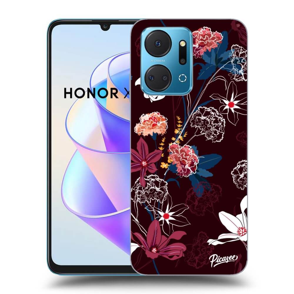 Honor X7a Hülle - Transparentes Silikon - Dark Meadow