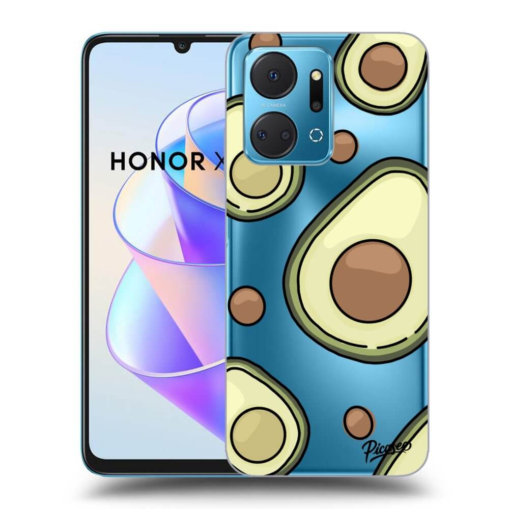 Honor X7a Hülle - Transparentes Silikon - Avocado