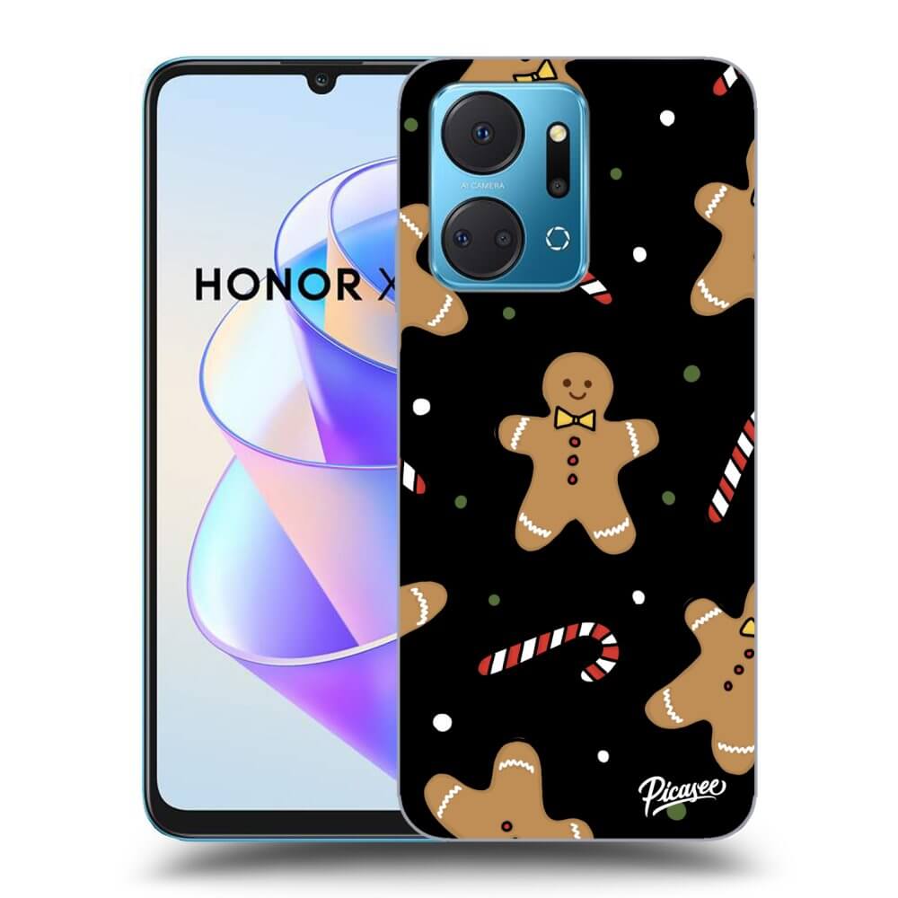 Honor X7a Hülle - Schwarzes Silikon - Gingerbread