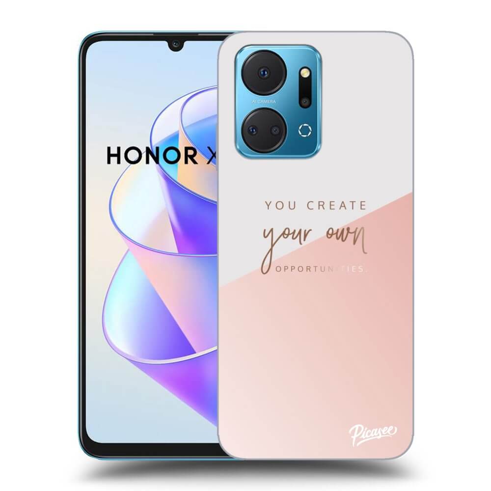 Honor X7a Hülle - Schwarzes Silikon - You Create Your Own Opportunities