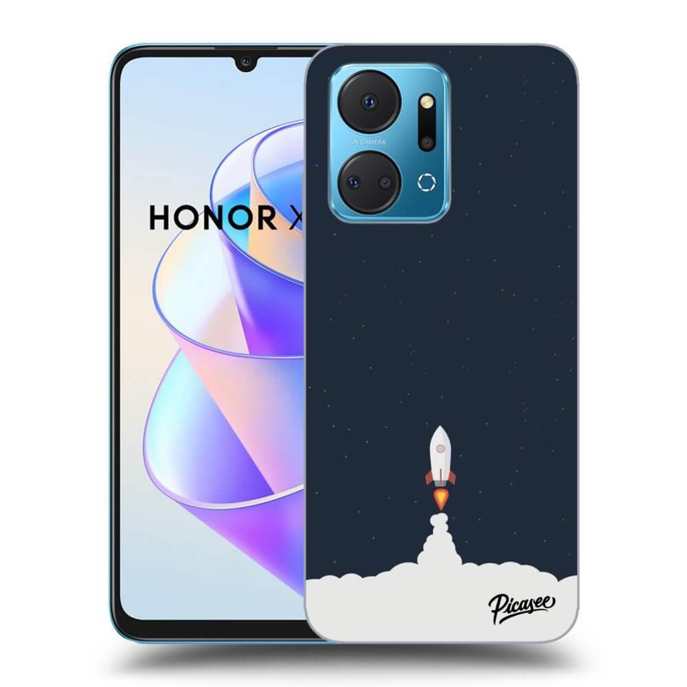 Honor X7a Hülle - Schwarzes Silikon - Astronaut 2