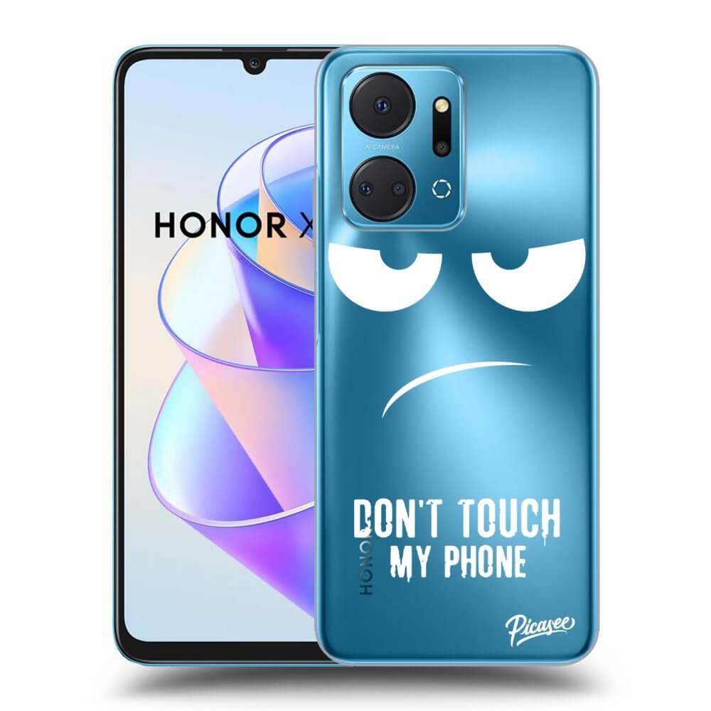 Honor X7a Hülle - Transparentes Silikon - Don't Touch My Phone