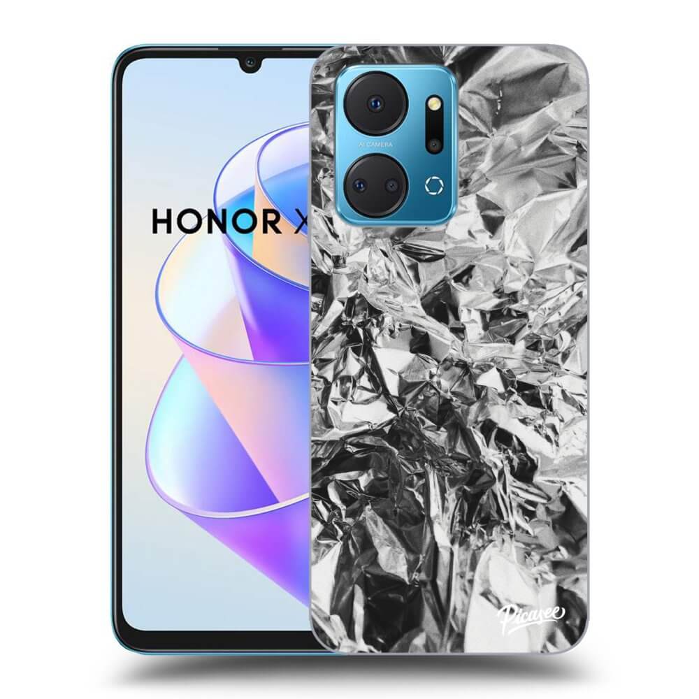 Honor X7a Hülle - Schwarzes Silikon - Chrome