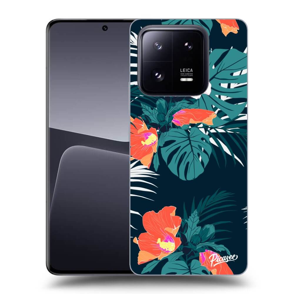 Xiaomi 14 Pro Hülle - Schwarzes Silikon - Monstera Color