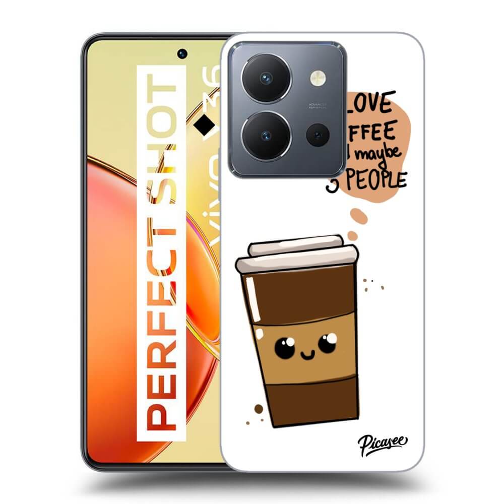 Vivo Y36 4G Hülle - Transparentes Silikon - Cute Coffee