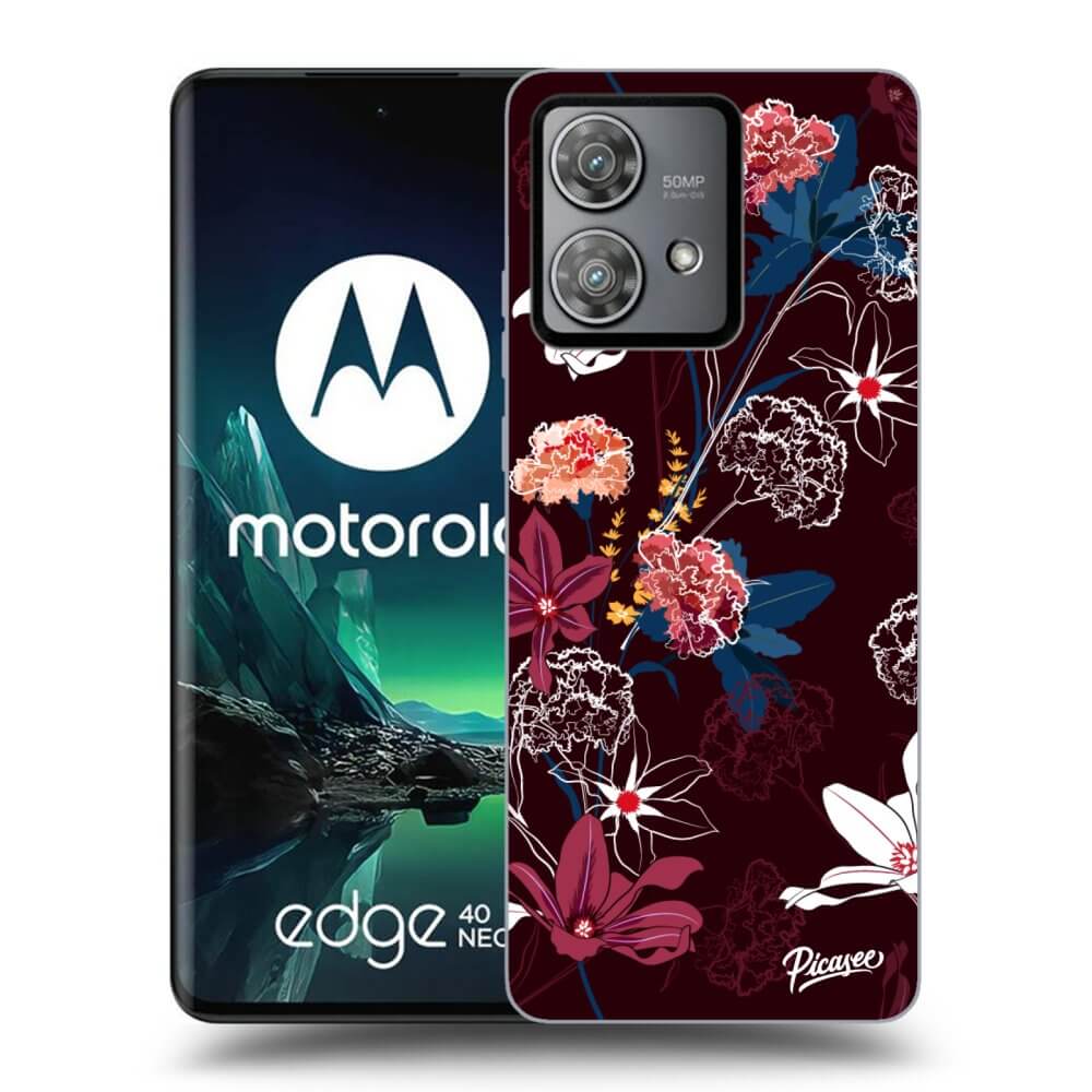 Motorola Edge 40 Neo Hülle - Schwarzes Silikon - Dark Meadow