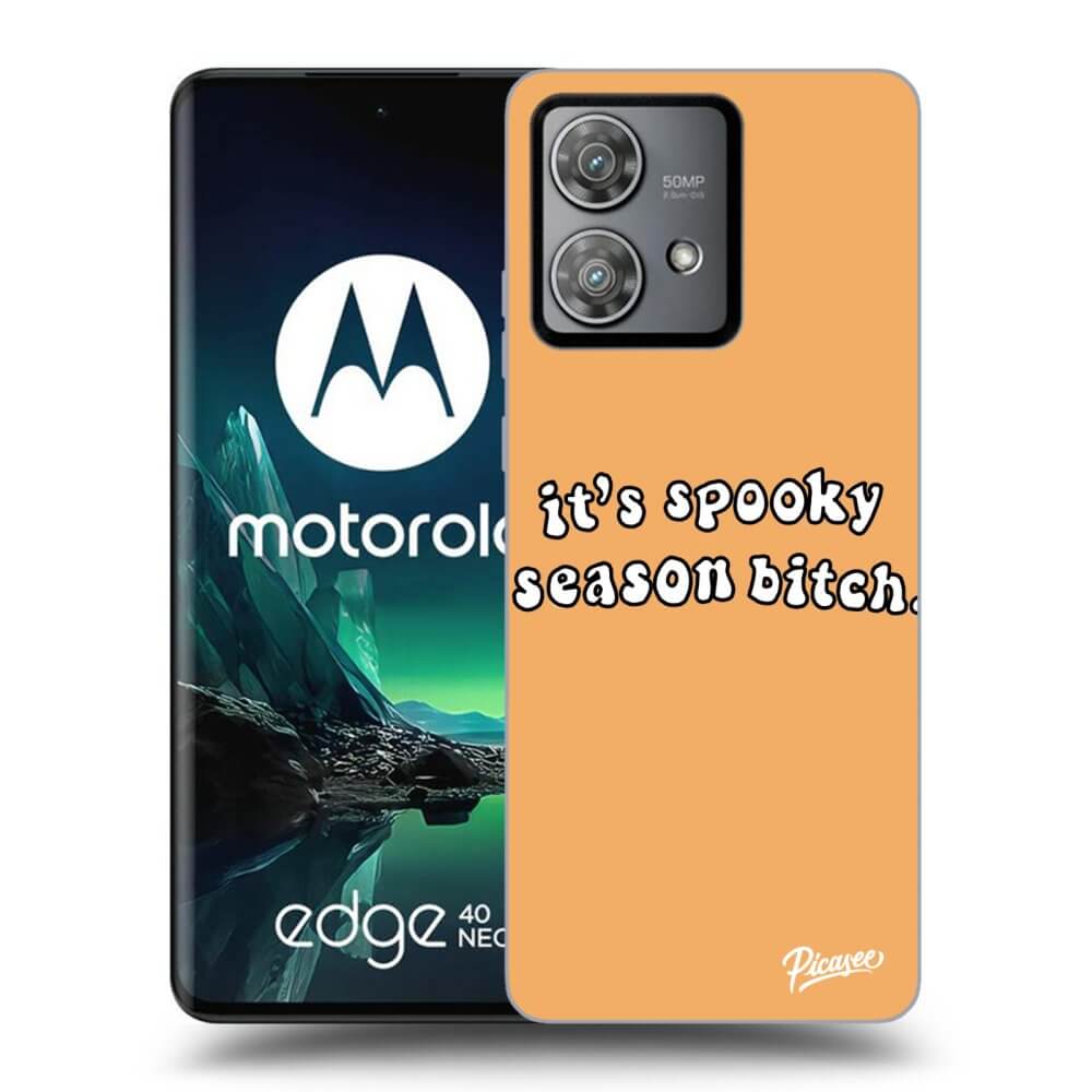 Motorola Edge 40 Neo Hülle - Transparentes Silikon - Spooky Season