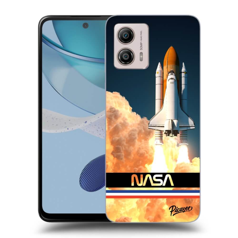 Motorola Moto G53 5G Hülle - Transparentes Silikon - Space Shuttle