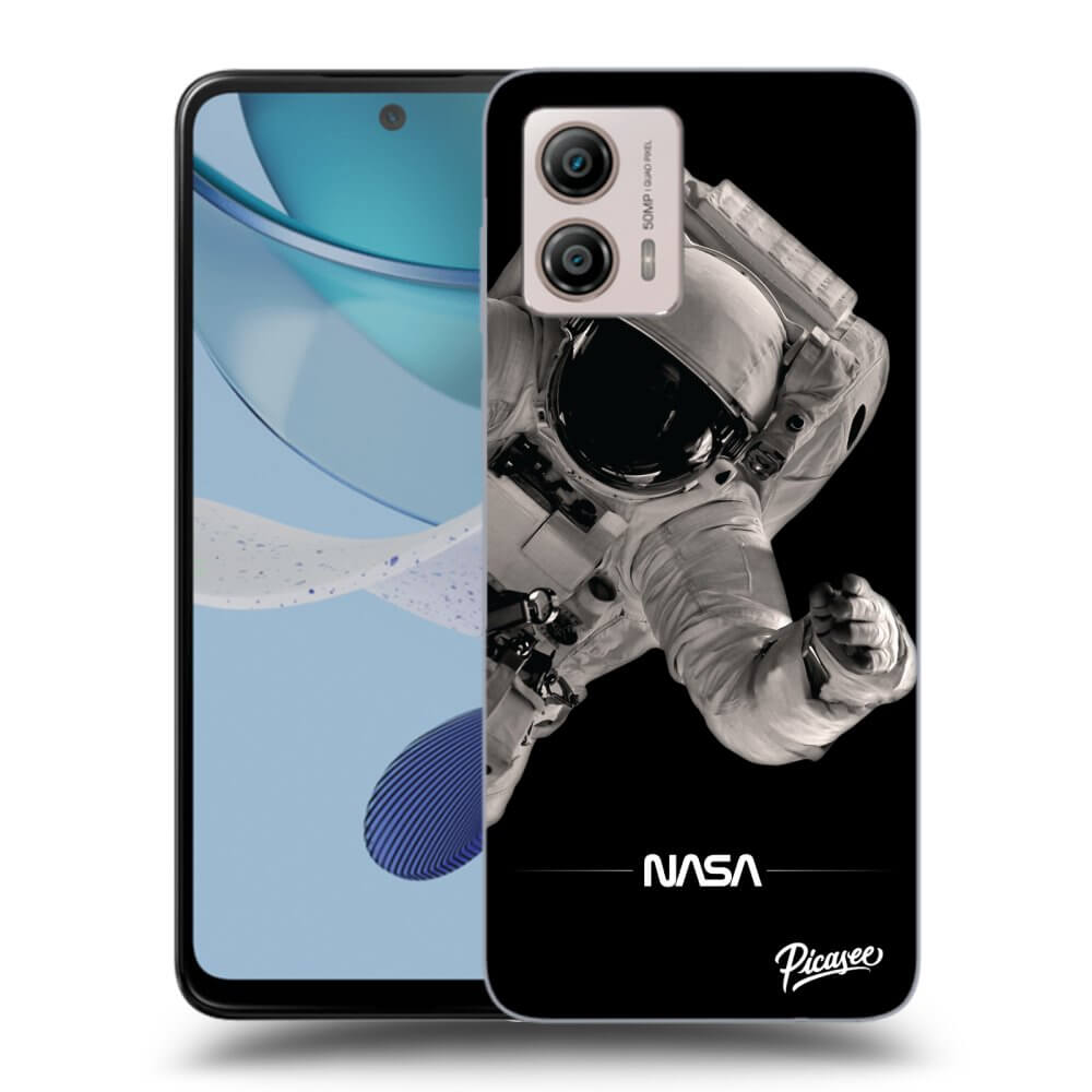 Motorola Moto G53 5G Hülle - Transparentes Silikon - Astronaut Big