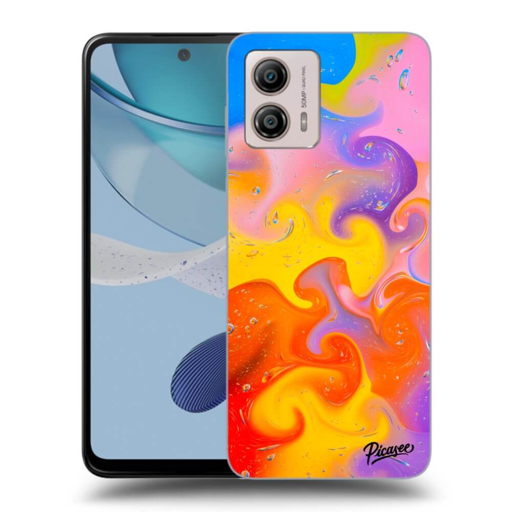 Motorola Moto G53 5G Hülle - Transparentes Silikon - Bubbles