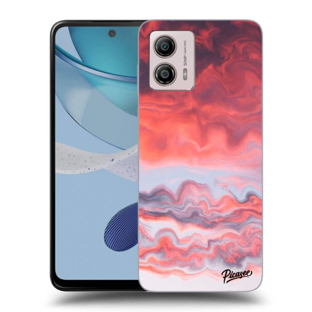 Motorola Moto G53 5G Hülle - Transparentes Silikon - Sunset