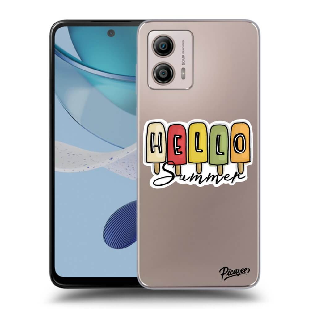 Motorola Moto G53 5G Hülle - Transparentes Silikon - Ice Cream