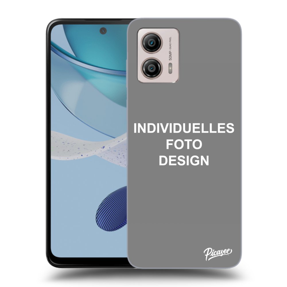 Motorola Moto G53 5G Hülle - Schwarzes Silikon - Individuelles Fotodesign