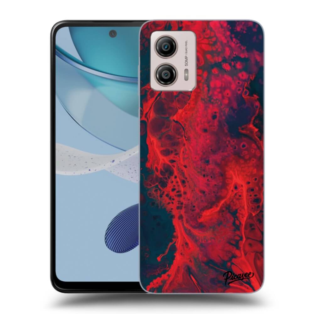 Motorola Moto G53 5G Hülle - Transparentes Silikon - Organic Red