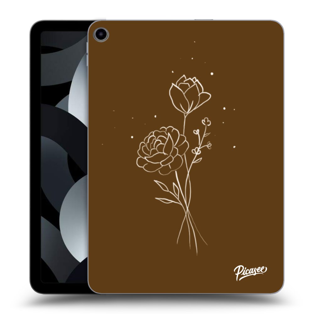 Schwarze Silikonhülle Für Apple IPad Air 11 2024 (6.gen.) - Brown Flowers