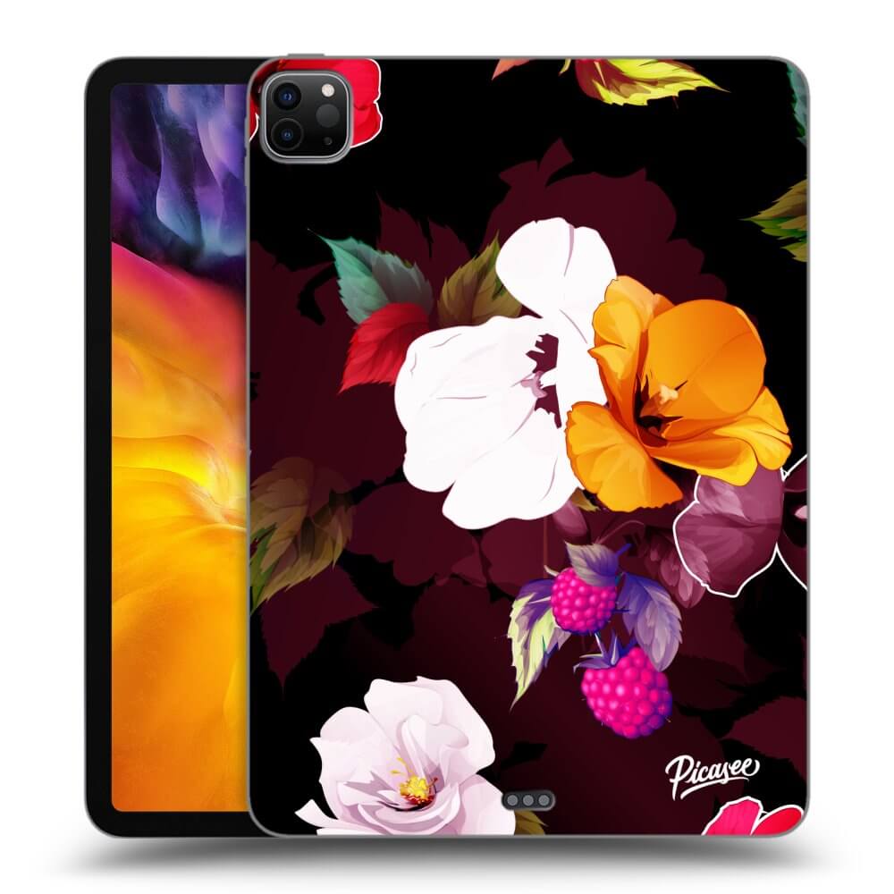 Schwarze Silikonhülle Für Apple IPad Pro 11 2024 (7.gen.) - Flowers And Berries