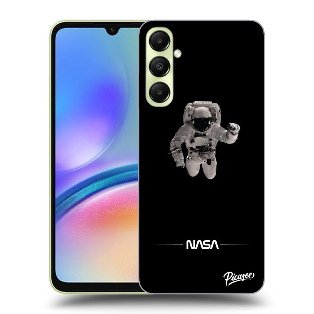 Samsung Galaxy A05s A057G Hülle - Schwarzes Silikon - Astronaut Minimal