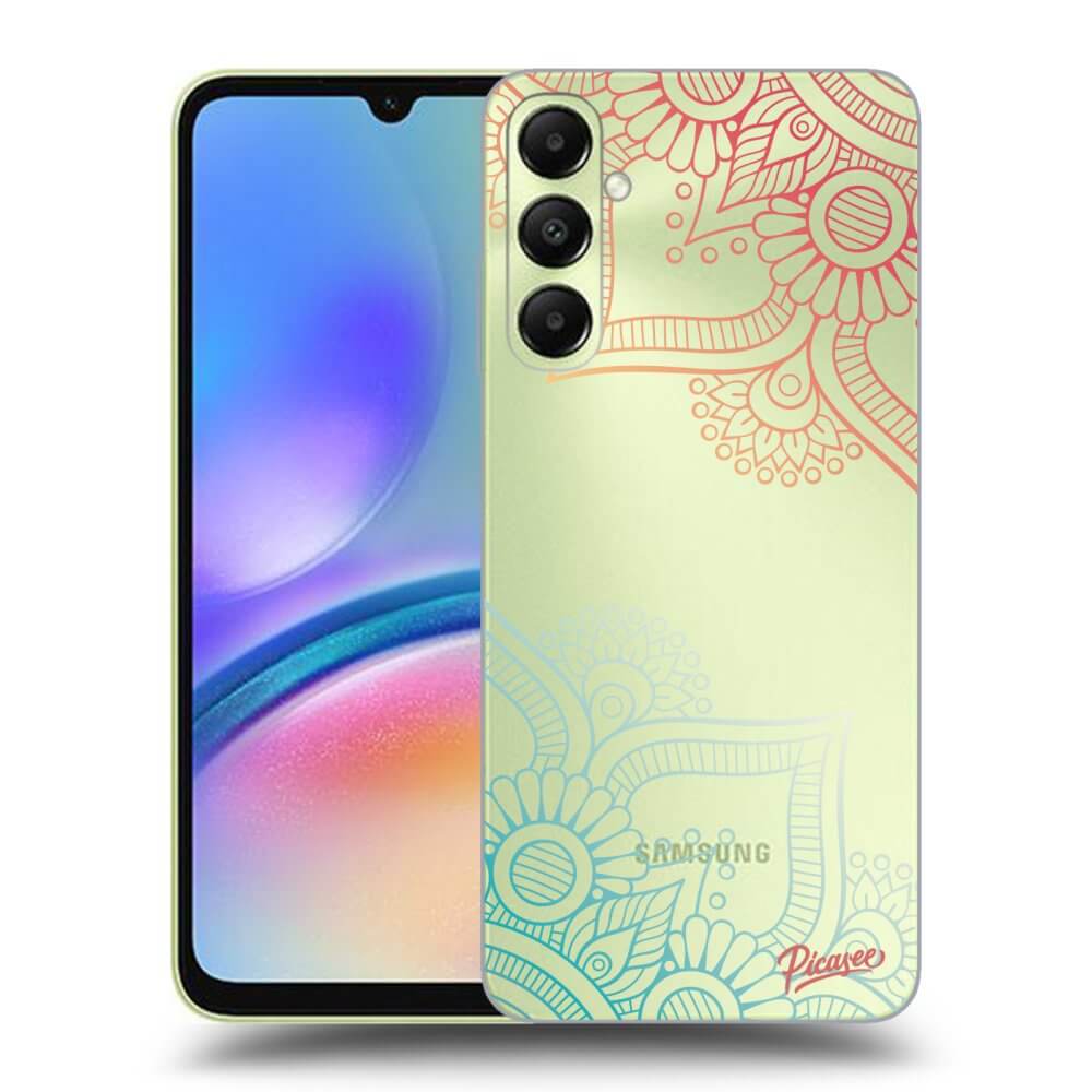 Samsung Galaxy A05s A057G Hülle - Transparentes Silikon - Blumenmuster