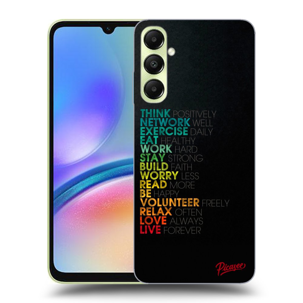 Samsung Galaxy A05s A057G Hülle - Schwarzes Silikon - Motto Life