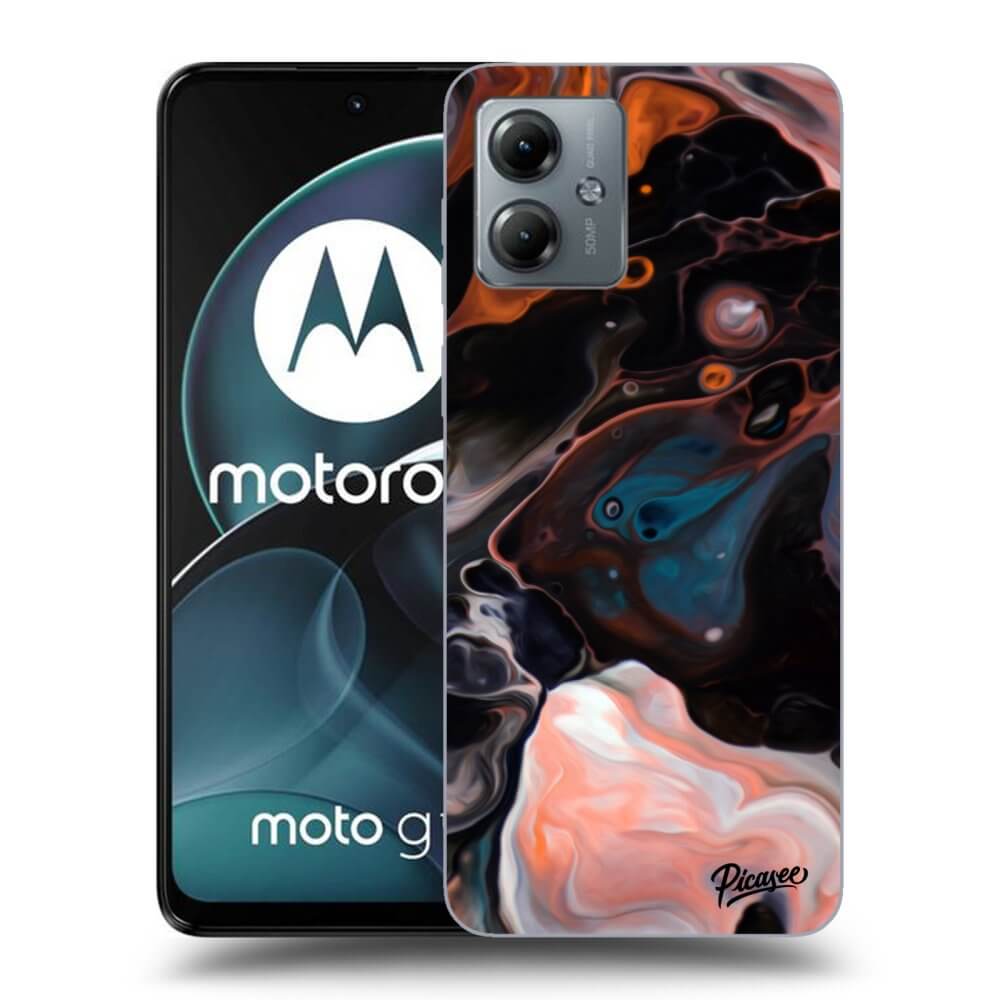 Motorola Moto G14 Hülle - Schwarzes Silikon - Cream