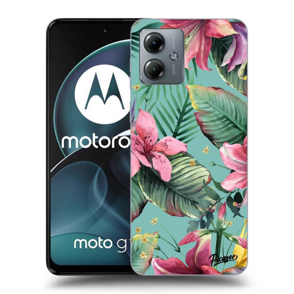 Motorola Moto G14 Hülle - Schwarzes Silikon - Hawaii