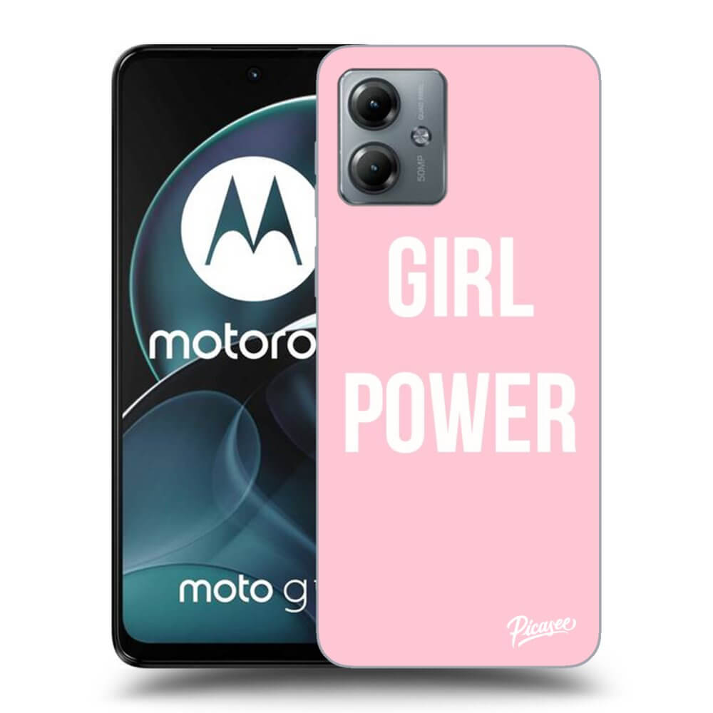 Motorola Moto G14 Hülle - Schwarzes Silikon - Frauenpower