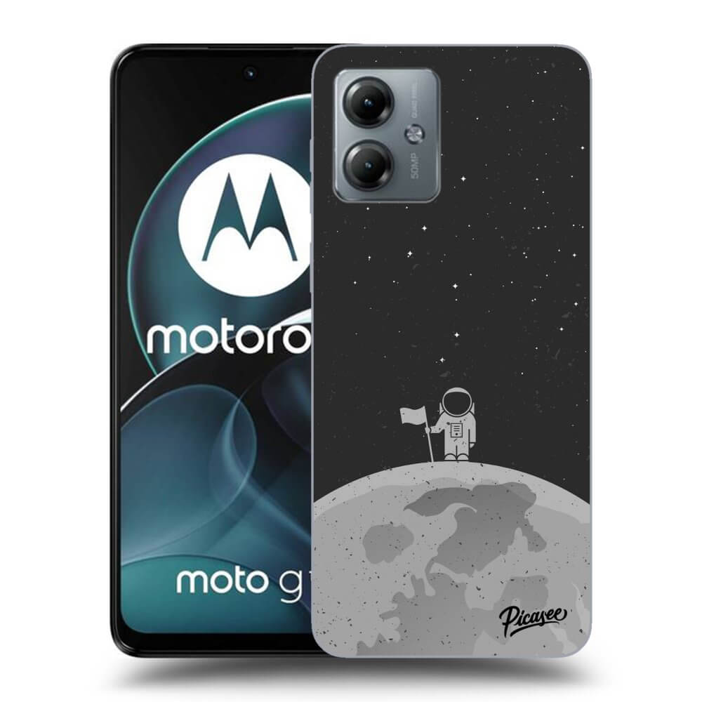 Motorola Moto G14 Hülle - Schwarzes Silikon - Astronaut