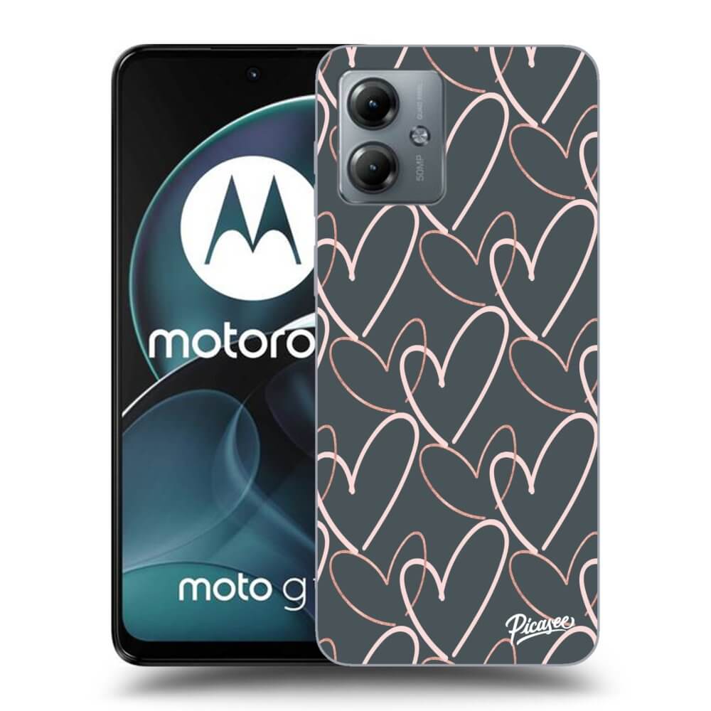 Motorola Moto G14 Hülle - Schwarzes Silikon - Viel Liebe