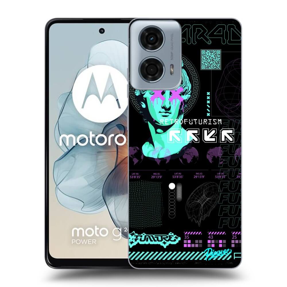 Motorola Moto G24 Hülle - Schwarzes Silikon - RETRO