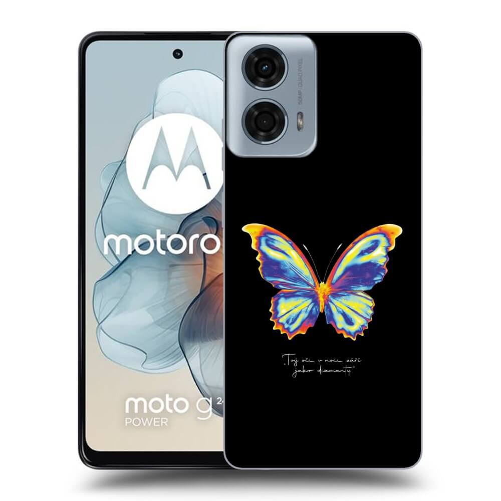 Motorola Moto G24 Hülle - Schwarzes Silikon - Diamanty Black