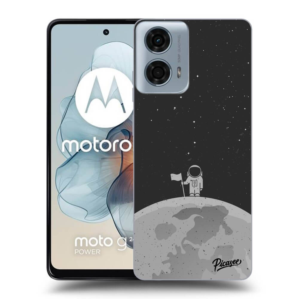 Motorola Moto G24 Hülle - Schwarzes Silikon - Astronaut