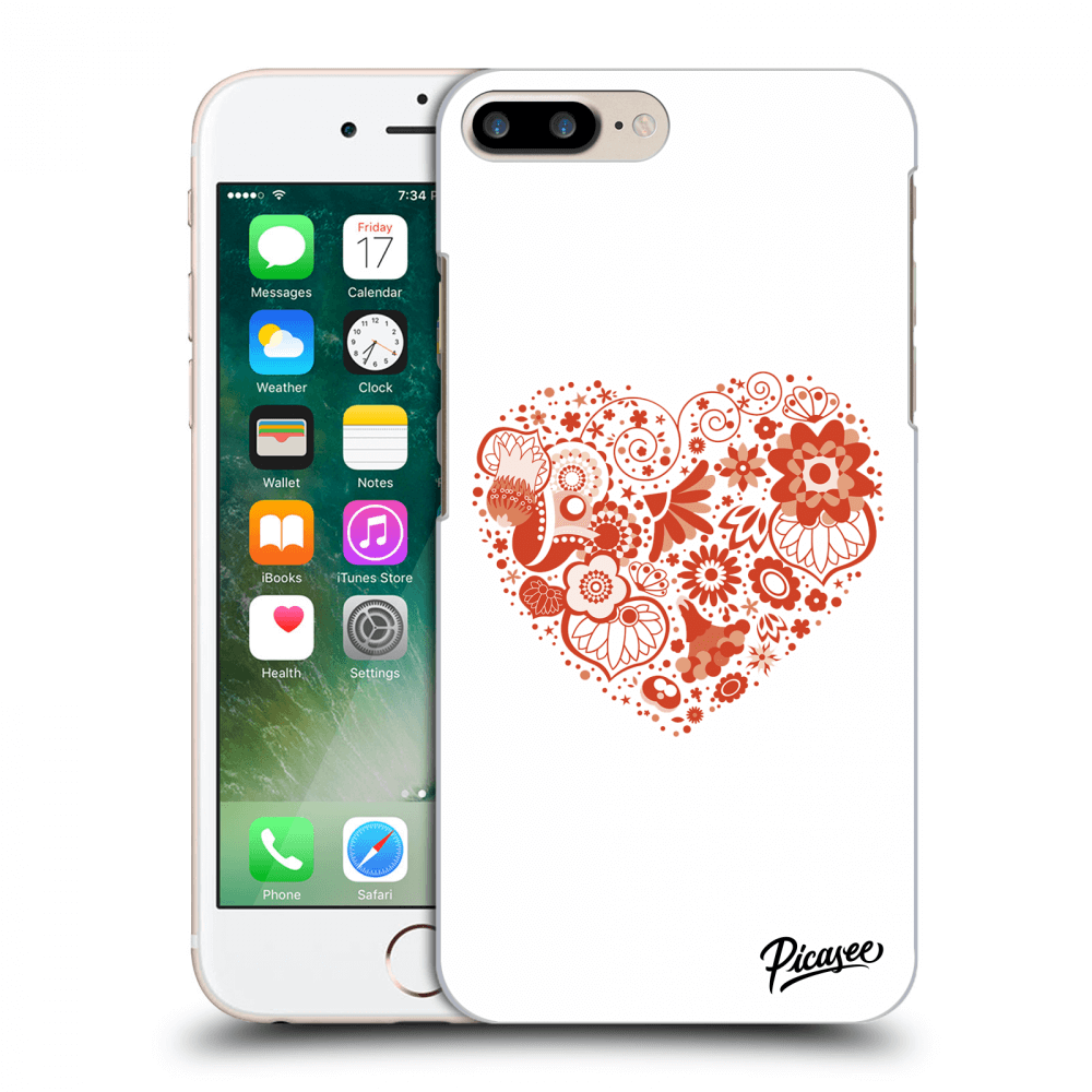 Apple IPhone 7 Plus Hülle - Schwarzes Silikon - Big Heart