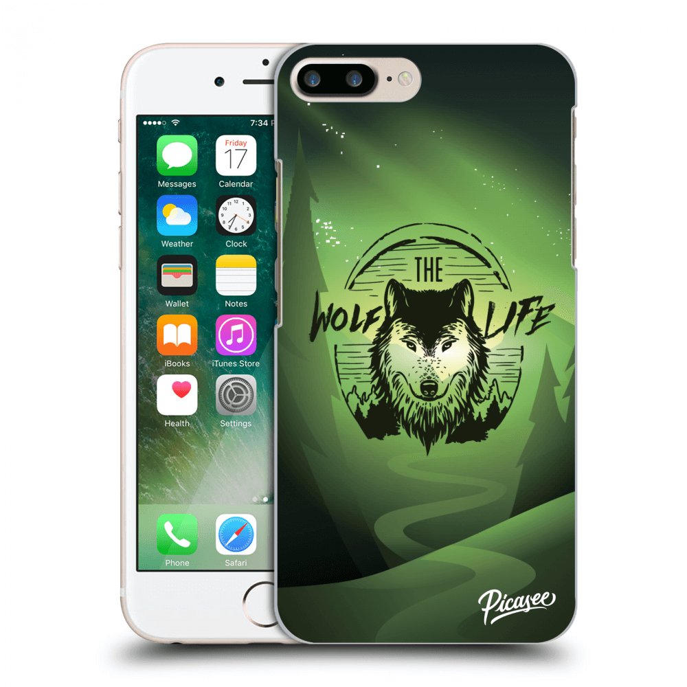 Apple IPhone 7 Plus Hülle - Schwarzes Silikon - Wolf Life