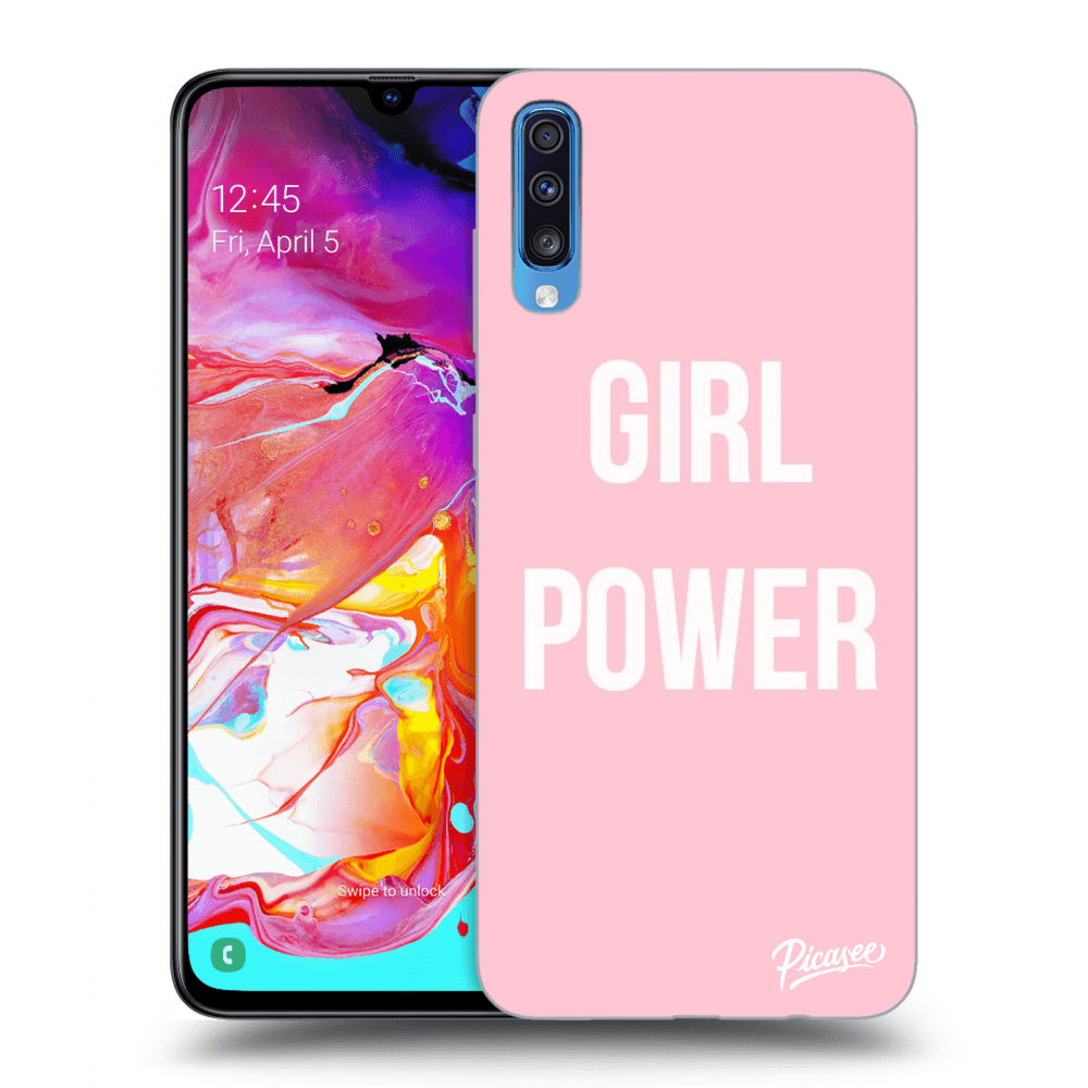 Samsung Galaxy A70 A705F Hülle - Schwarzes Silikon - Frauenpower