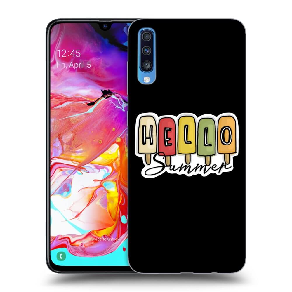 Samsung Galaxy A70 A705F Hülle - Schwarzes Silikon - Ice Cream