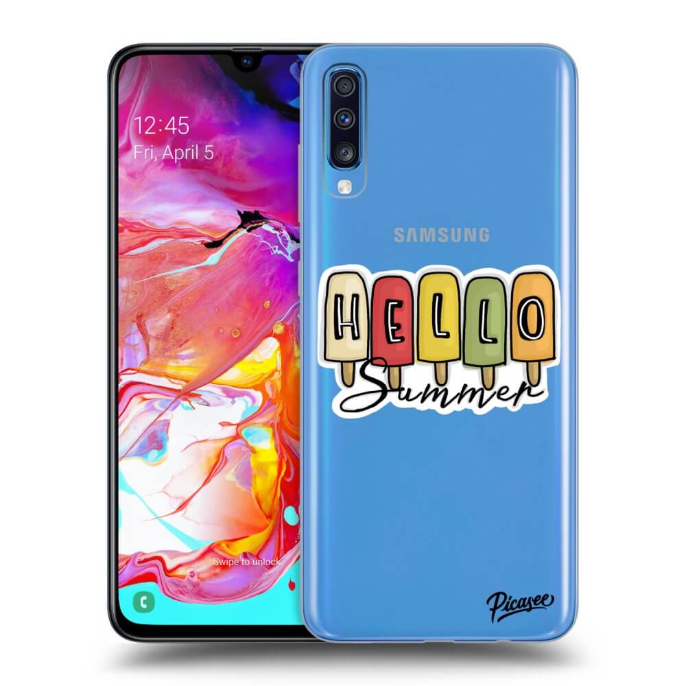 Samsung Galaxy A70 A705F Hülle - Transparentes Silikon - Ice Cream