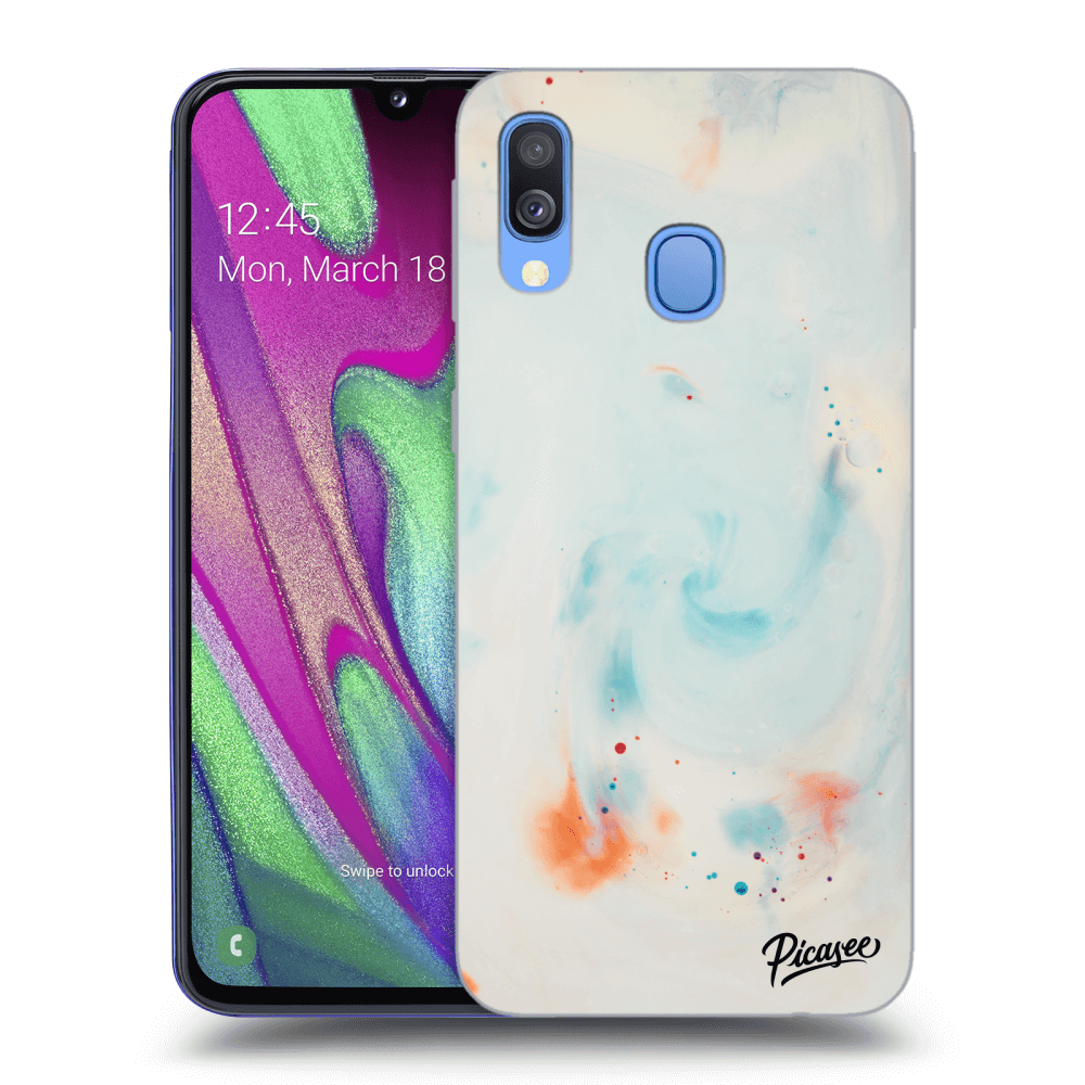 Samsung Galaxy A40 A405F Hülle - Schwarzes Silikon - Splash