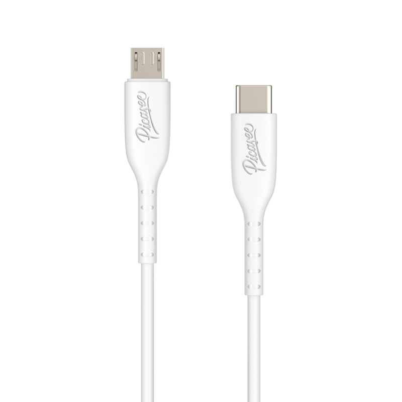 USB Kabel Micro USB - USB C - Weiß